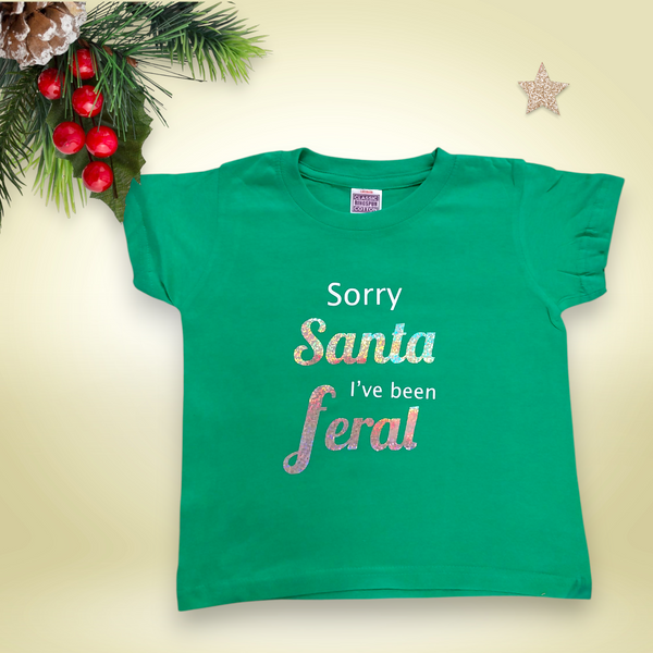 Sorry Santa I've been Feral -  T-shirt, Jumper or Hoody
