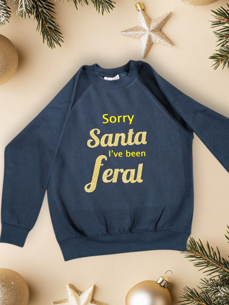 Sorry Santa I've been Feral -  T-shirt, Jumper or Hoody