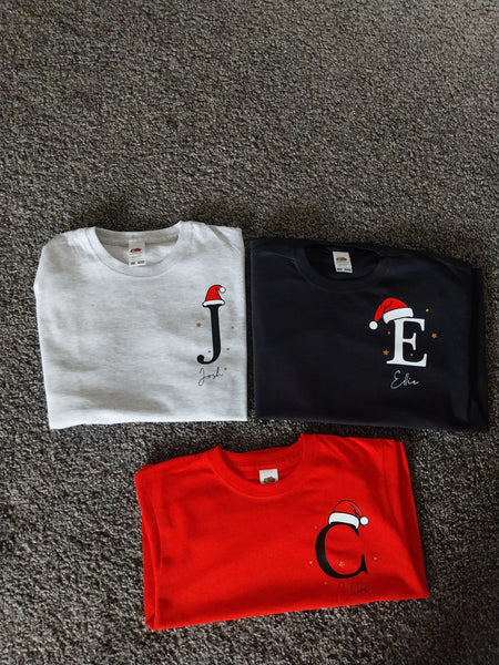 Christmas Initial T-shirt or Jumper