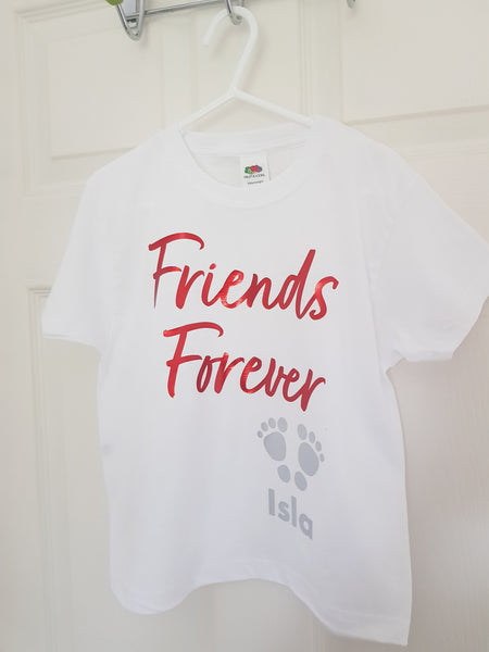 Born Together Friends Forever T-Shirt - clothes for twins - Set of 2