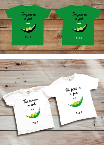 Peas in a pod clothing - set of 2