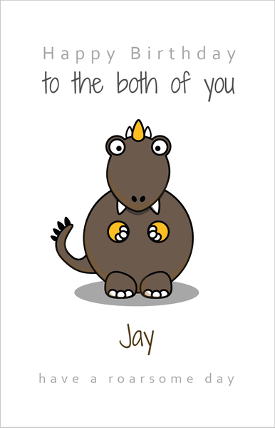Personalised Twin Birthday Card -  Twin Boys, Twin Girls, Twin Brother, Twin Sister