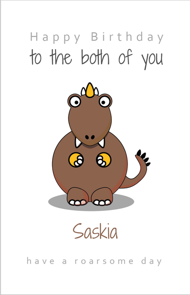 Personalised Twin Birthday Card -  Twin Boys, Twin Girls, Twin Brother, Twin Sister