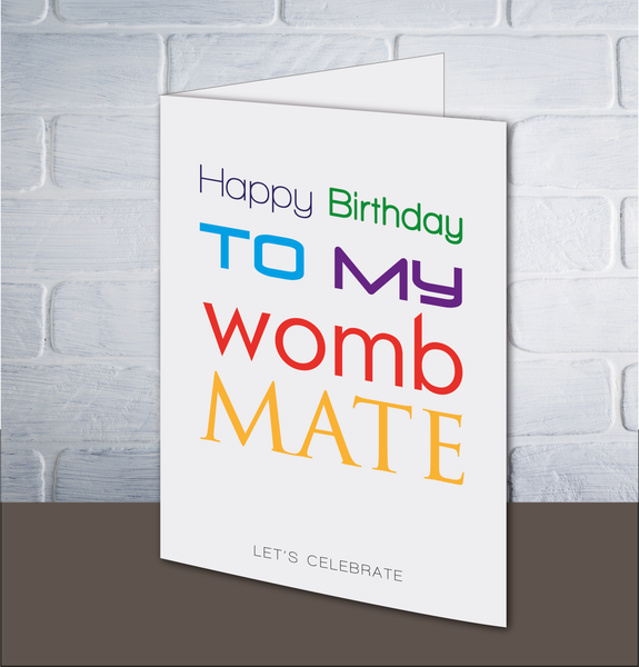 Twin Sister Birthday Card, Card for my Twin Sister, Twin Birthday Card, Twin Greeting Card, Birthday Card for Twins