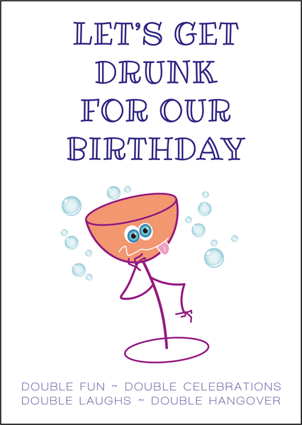 Twin Sister Birthday Card, Card for my Twin Sister, Twin Birthday Card, Twin Greeting Card, Birthday Card for Twins