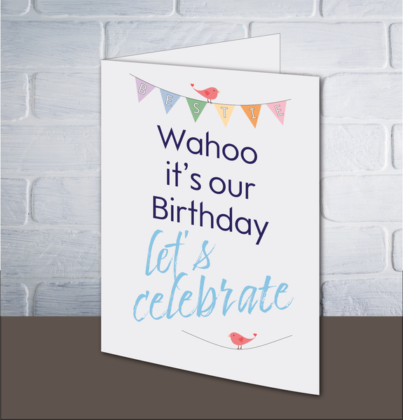 Twin Sister Birthday Card, Card for my Twin Sister, Twin Birthday Card, Twin Greeting Card, Birthday Card for Twins