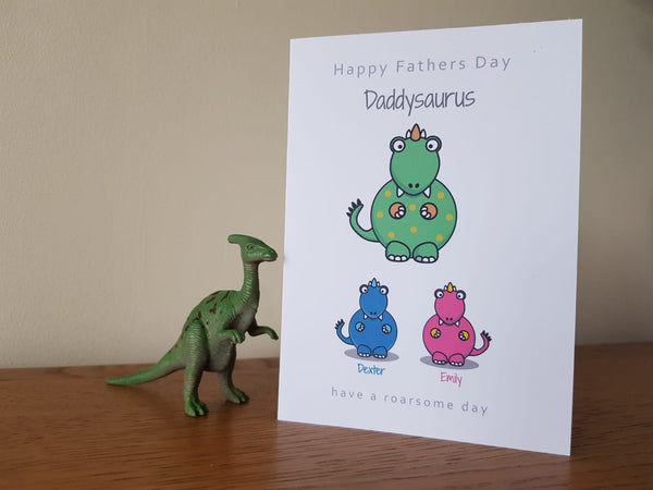 Personalised Fathers Day Card - Dinosaur