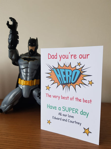 Personalised Fathers Day Card - Hero