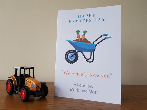 Personalised Fathers Day Card - Wheely Love You
