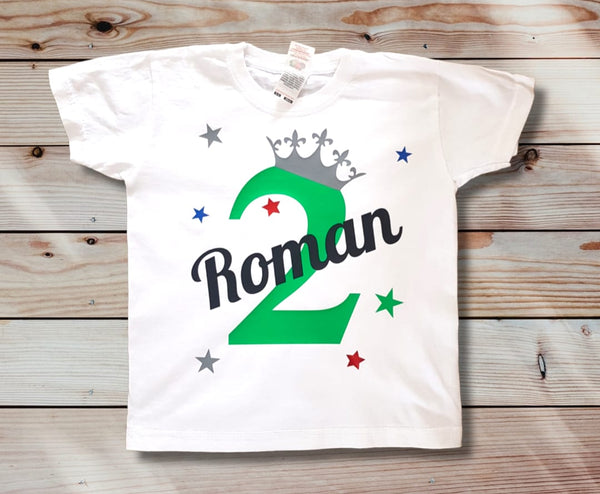 Personalised Birthday Number T-Shirts - Set of 2
