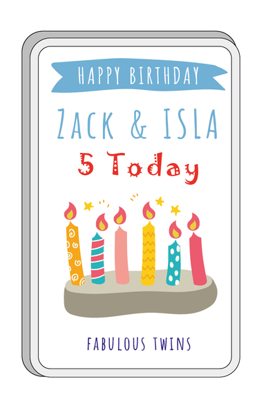 Personalised Twin Gifts, Twin Birthday Gifts, Personalised Fridge Magnets, Twin Birthday Gift, Personalised Twin Birthday Card