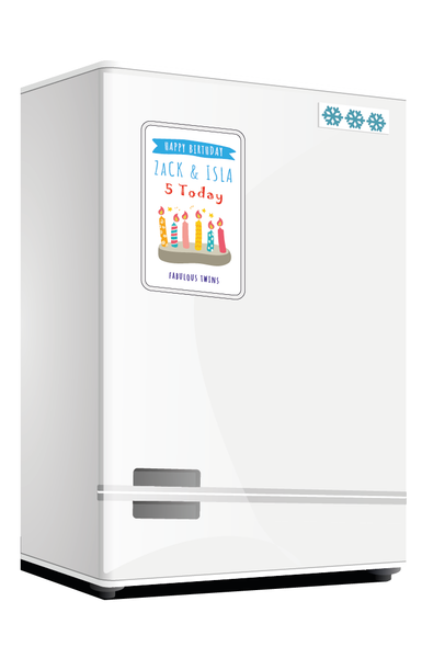 Personalised Twin Gifts, Twin Birthday Gifts, Personalised Fridge Magnets, Twin Birthday Gift, Personalised Twin Birthday Card