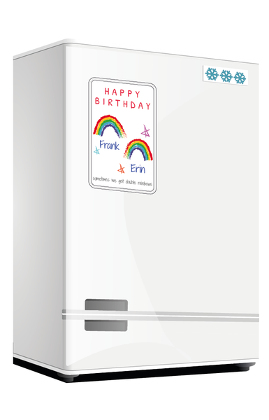 Personalised Twin Gifts, Twin Birthday Gifts, Personalised Fridge Magnets, Twin Birthday Gift, Personalised Twin Birthday Card