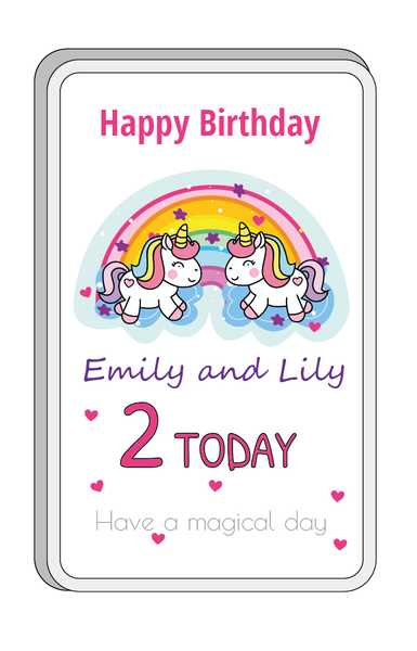 Personalised Twin Gifts, Twin Birthday Gifts, Personalised Fridge Magnets, Twin Birthday Gift, Personalised Twin Birthday Card
