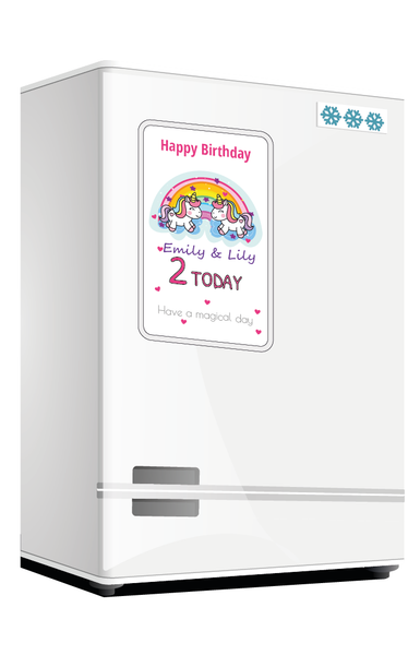 Personalised Twin Gifts, Twin Birthday Gifts, Personalised Fridge Magnets, Twin Birthday Gift, Personalised Twin Birthday Card