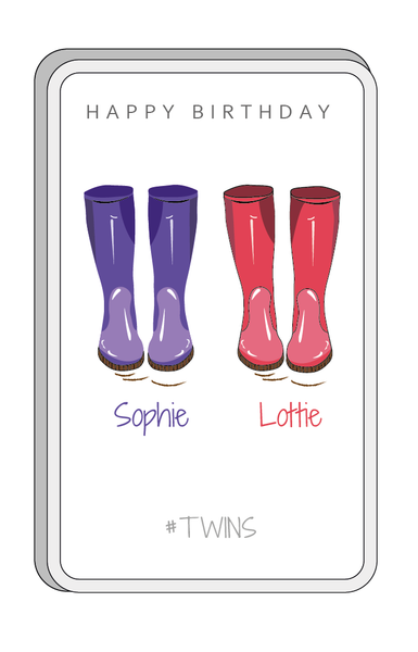 Personalised Twin Gifts, Twin Birthday Gifts, Personalised Fridge Magnets, Twin Birthday Gift, Personalised Twin Birthday Card