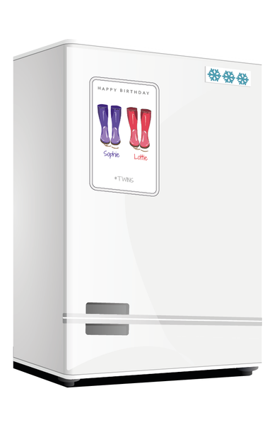 Personalised Twin Gifts, Twin Birthday Gifts, Personalised Fridge Magnets, Twin Birthday Gift, Personalised Twin Birthday Card
