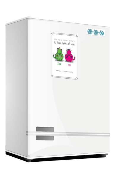 Personalised Twin Gifts, Twin Birthday Gifts, Personalised Fridge Magnets, Twin Birthday Gift