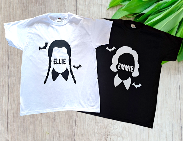 Personalised Wednesday and Enid Tops