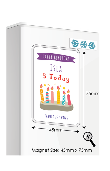 Personalised Twin Gifts, Twin Birthday Gifts, Personalised Fridge Magnets, Twin Birthday Gift, Personalised Twin Birthday Card