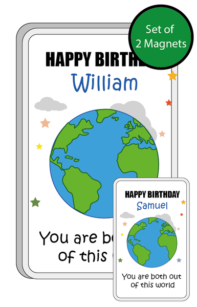 Personalised Twin Gifts, Twin Birthday Gifts, Personalised Fridge Magnets, Twin Birthday Gift, Personalised Twin Birthday Card
