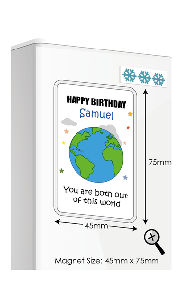 Personalised Twin Gifts, Twin Birthday Gifts, Personalised Fridge Magnets, Twin Birthday Gift, Personalised Twin Birthday Card