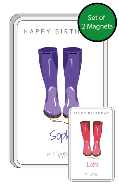 Personalised Twin Gifts, Twin Birthday Gifts, Personalised Fridge Magnets, Twin Birthday Gift, Personalised Twin Birthday Card