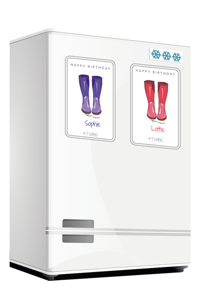Personalised Twin Gifts, Twin Birthday Gifts, Personalised Fridge Magnets, Twin Birthday Gift, Personalised Twin Birthday Card