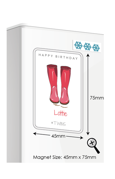 Personalised Twin Gifts, Twin Birthday Gifts, Personalised Fridge Magnets, Twin Birthday Gift, Personalised Twin Birthday Card