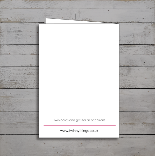 Twin Sister Birthday Card, Twins Birthday Cards UK, Personalised Twin Birthday Cards, Birthday card for my Twin Sister, To my Twin Birthday Card