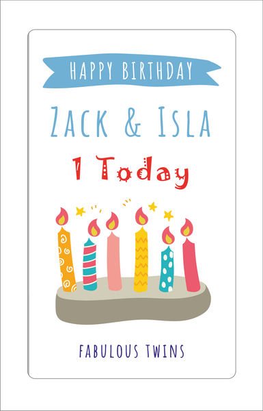 Personalised Twin Birthday Card -  Twin Boys, Twin Girls, Twin Brother, Twin Sister