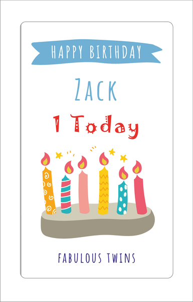 Personalised Twin Birthday Card -  Twin Boys, Twin Girls, Twin Brother, Twin Sister