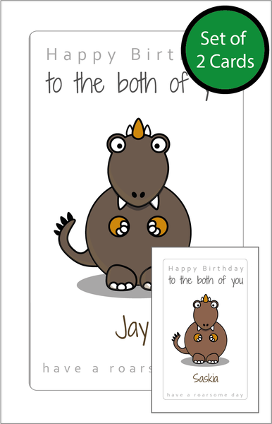Personalised Twin Birthday Card -  Twin Boys, Twin Girls, Twin Brother, Twin Sister
