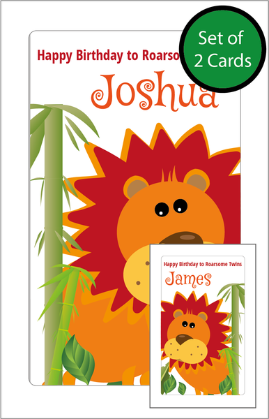Personalised Twin Birthday Card - Twin Boys, Twin Girls, Twin Sister, Twin Brother