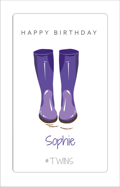 Personalised Twin Birthday Card -  Twin Boys, Twin Girls, Twin Brother, Twin Sister