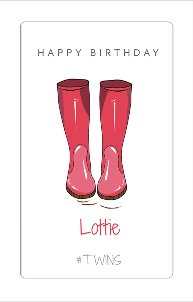 Personalised Twin Birthday Card -  Twin Boys, Twin Girls, Twin Brother, Twin Sister