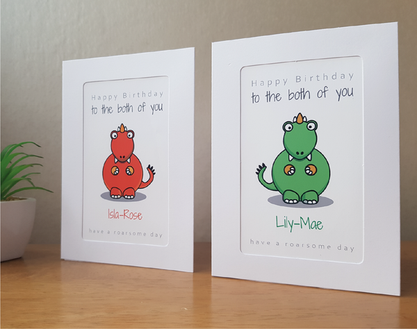 Personalised Twin Birthday Card -  Twin Boys, Twin Girls, Twin Brother, Twin Sister