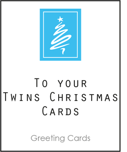   Twin Greeting Card, Christmas Card for Twins