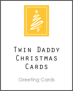 Twin Greeting Card, Christmas Card for Twin Dad