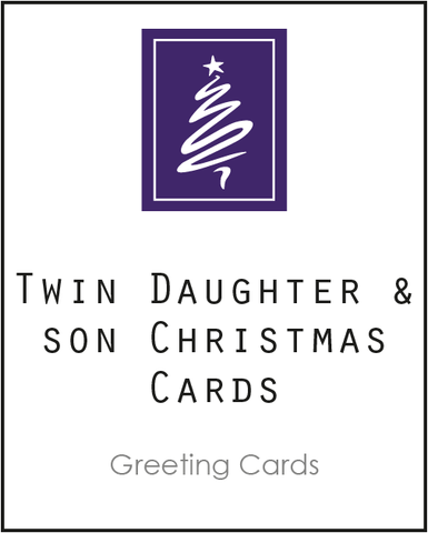 Twin Daughter and Son Christmas Cards