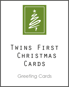 Twin Greeting Card, Christmas Card for Twins first chistmas