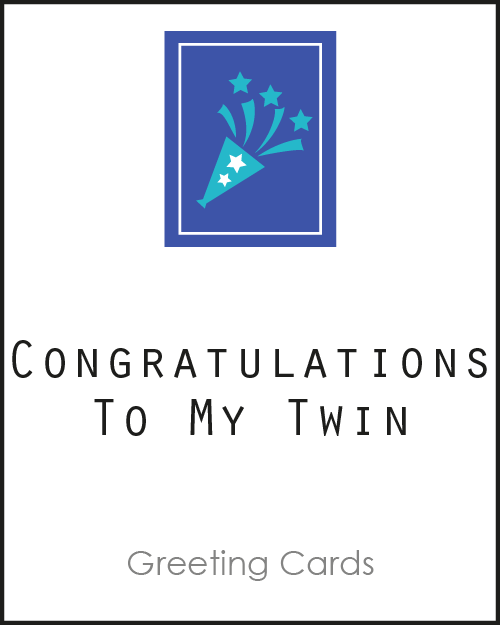 Congratulations Twin Greeting Cards