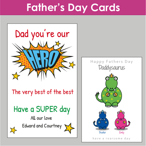 Personalised Fathers Day Cards