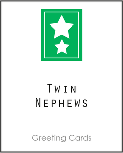 Twin greeting card to twin nephews