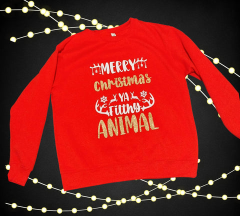 Merry Christmas Ya Filthy Animal T-shirt or Jumper