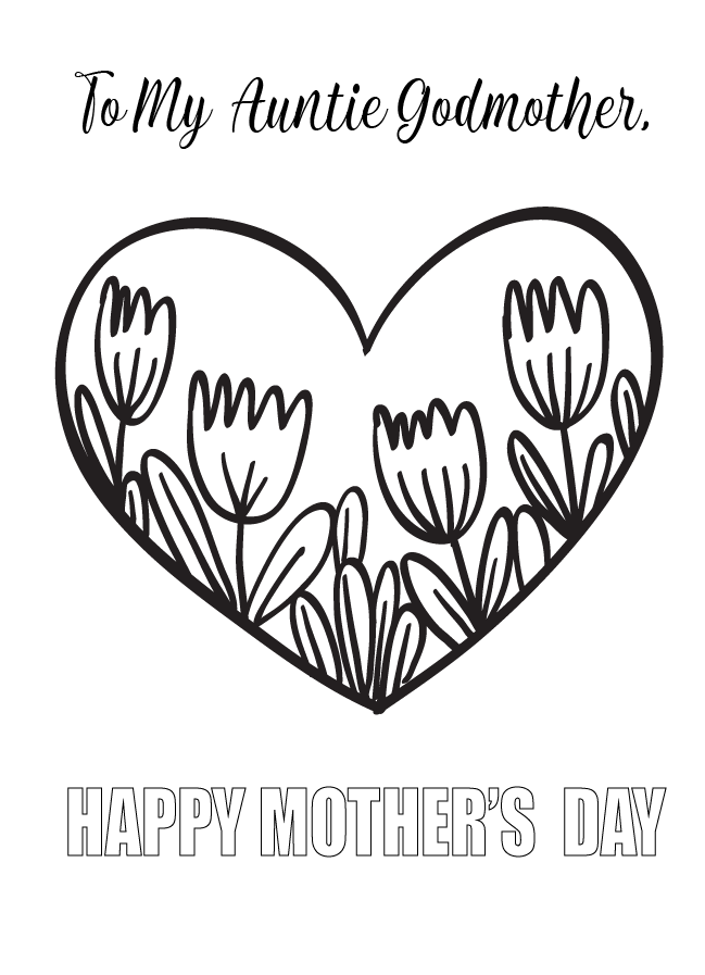 Colour in Mothers Day Card