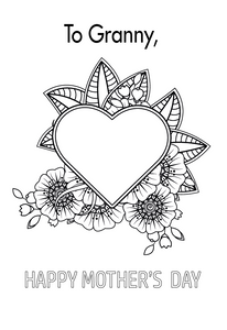 Colour in Mothers Day Card