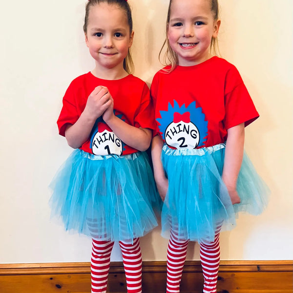 Thing 1 and Thing 2 - Dr Seuss T-Shirt - Set of 2