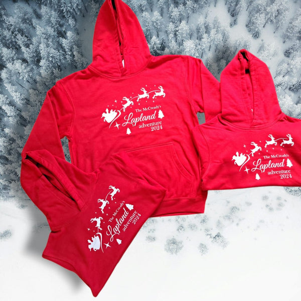 Christmas Hoody, Lapland Adventure top, Lapland Hoody, Lapland Top, Lapland Jumpers, Family Holiday Top, Lapland Family tops