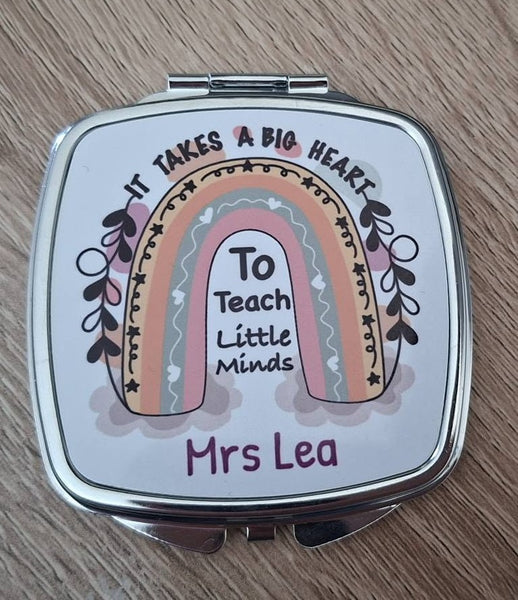 Personalised Teachers Gift, Thank You Gift, Teacher Gift With Name, Teacher Appreciation, Gift End of Term, Gift Class Gift, Cute Gift for teacher, mirror